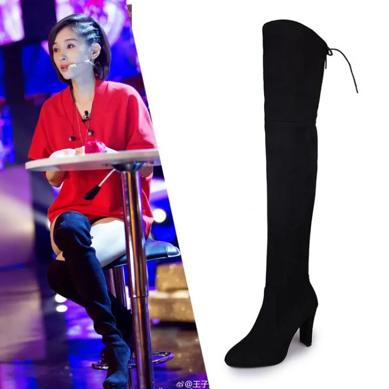 Новые женские сапоги до колена – обзор и цена Knee High Sock Women