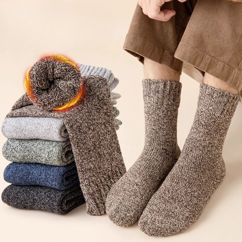 5 пар однотонных хлопковых нос – обзор и цена Thermal Sock Winter