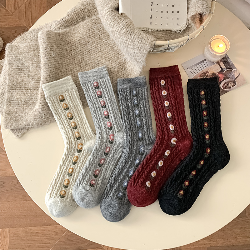 Корейские милые шерстяные носк – обзор и цена Boot Sock Slouchy