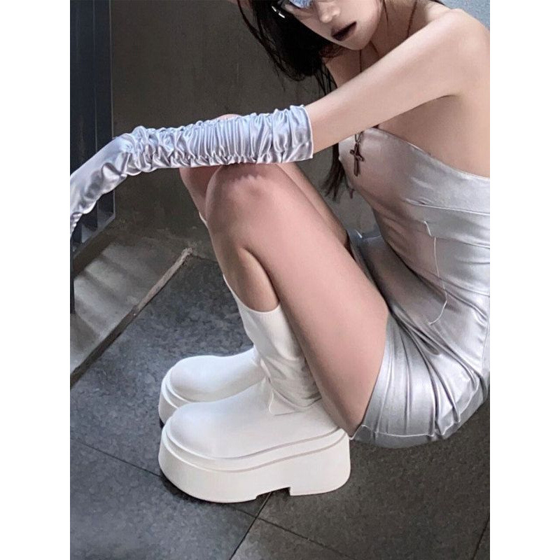 Женские длинные сапоги-трубы н – обзор и цена Knee High Sock Women